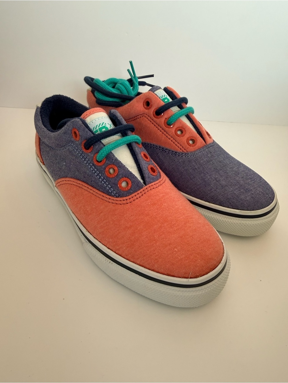 Sperry x Extra Butter Striper CVO "Caddy" unisex golf sneakers in pink and blue
